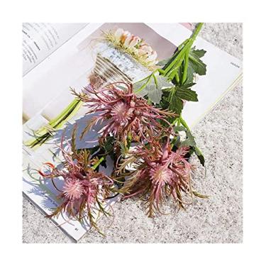 Imagem de LMJYU Ramos de flores de plástico para decoração de festa de casamento - Centros de mesa florais artificiais elegantes