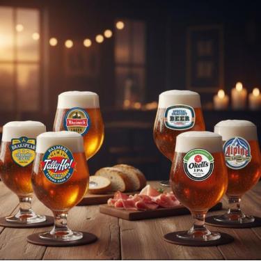 Imagem de Jogo De Taças Rótulo Beer Master Para Cerveja 380ml 6 Pcs - Ruvolo