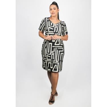 Imagem de Vestido Pau a Pique Estampado Preto