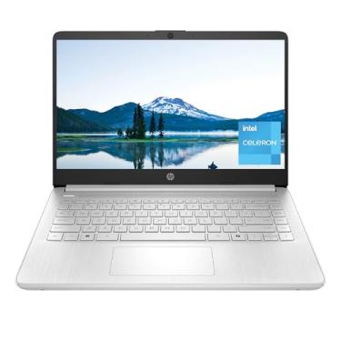 Imagem de HP Laptop 14-dq3500nr de 14 polegadas, Windows 11 Home no modo S, laptop Windows, Intel Celeron, 4 GB de RAM, 64 GB eMMC, HD, prata natural