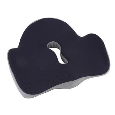 Imagem de Yinhing Almofada de Assento de Espuma Viscoelástica Suporte Ergonômico Recuperação Lenta Cadeira de Escritório Confortável Almofada de Assento de Carro para Longas Sessões Sentadas (Azul-marinho)