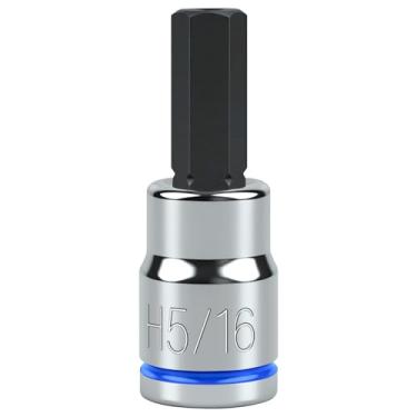 Imagem de JU JIAN TEC Soquete hexagonal de 3/20.3 cm, H5/16, totalmente polido, CR-V e cabeça de aço de liga S2 premium feito para automóvel/mecânico