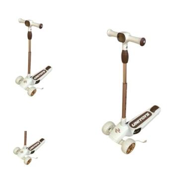 Imagem de Patinete Infantil com Rodas, Guidão Ajustável, Branco, Base Antiderrapante, 30x55x60 cm, Suporta até 30 kg