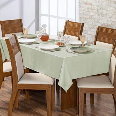 Imagem de Toalha De Mesa 6 Lugares Térmica Impermeável 1,40 M X 2,00 M 100% Policloreto De Vinila - Bege