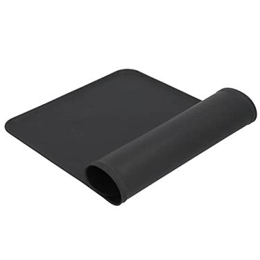 Imagem de Eujgoov Tapete de Alimentação para Animais de Estimação à Prova de água Tapete de Silicone Antiderrapante para Comida de Cachorro e Gato Com Bordas Elevadas 30x48cm Jogo Americano à Prova de (Preto)