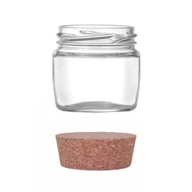 Imagem de 200x Pote de vidro Redondo 105ml - Tampas Rolha