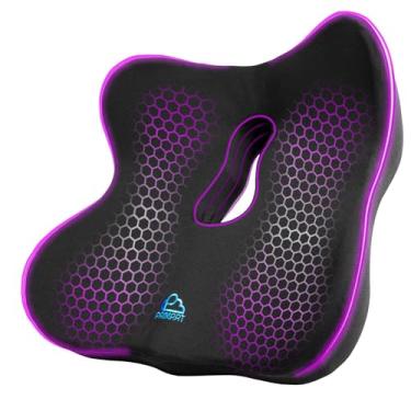 Imagem de Almofada de assento de espuma viscoelástica para alívio de pressão, almofada ergonômica para cadeira de escritório para alívio da dor no cóccix, ciática e cóccix, almofada de donut para hemorróidas