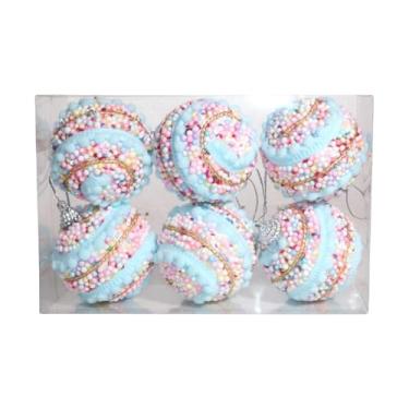 Imagem de Baoblaze Conjunto de 6 enfeites de Natal em formato de bolas, leves e resistentes, para pendurar na árvore de Natal, casa e jardim, Style a