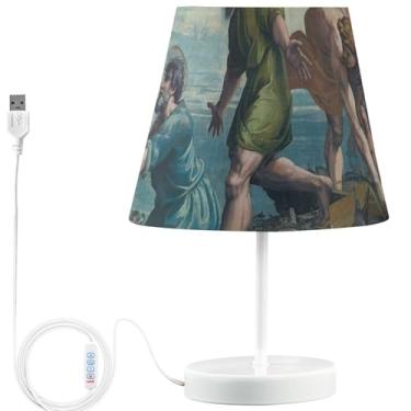 Imagem de TSENQUE Raphael Miraculous Draft Fishes Candeeiro de mesa USB fofo personalizado mesa de cabeceira lâmpada LED portátil regulável para decoração de quarto