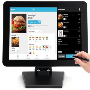 Imagem de Monitor Touch Screen, Monitor 15 Polegadas, Caneta Touch Resolução Entrada Vga para PC/Escritório/Varejo/Restaurante/Bar/Armazém