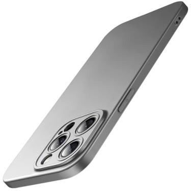 Imagem de JETech Capa Fina para iPhone 15 Pro Max 6,7 Polegadas com Lente de Câmera com Proteção Total, Ultrafina, Leve, Acabamento Fosco, Case Capinha Protetora Minimalista para Telefone (Titânio Natural)