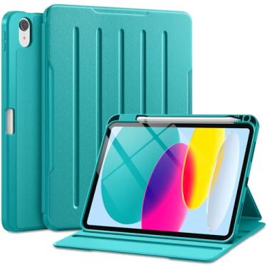 Imagem de Akkerds Capa para iPad (A16) 11ª geração 2025, para iPad 10ª geração, capa de 10,9 polegadas 2022 com suporte para lápis, capa com suporte de vários ângulos, traseira de TPU à prova de choque