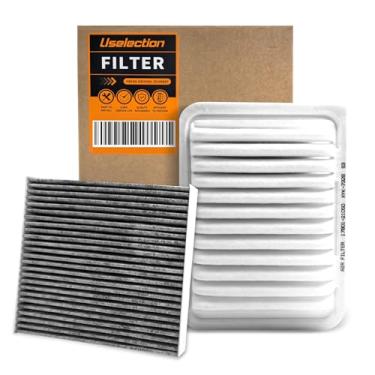 Imagem de Filtro de ar de motor de cabine com kit de carvão ativado para Corolla (2009-2019) Matrix (2009-2014) Yaris (2007-2018) Scion xD (2008-2014) Vibe (2009-2010). Substitua 87139-07010 10 7801 0T030 17801