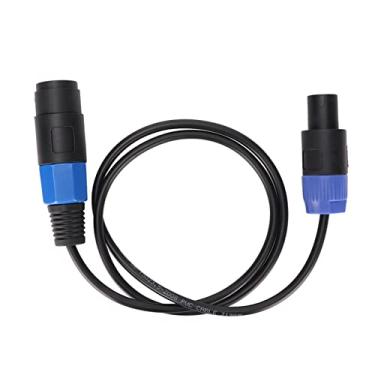 Imagem de Akozon Cabo de Alto-falante Profissional Macho para Fêmea, Cabo de Cabeça de 4 Núcleos Ohm - Ideal para Amplificadores, Subwoofers e Monitores de Palco - Comprimento de 1 M