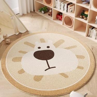 Imagem de TEMBR Round Kids Play Mat Baby Nursery Rug Round Educational Alphabet Soft Area Rug Non Slip for Children Toddlers Bedroom (Round 47.2", Brown Bear)