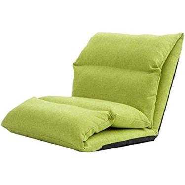 Imagem de Espreguiçadeiras de jardim dobrável para sofá preguiçoso ajustável para sofá suporte traseiro para meditação dobrável, piso interno, leitura de escritório (216 × 65 cm) (cor marrom), cor cáqui, cor na