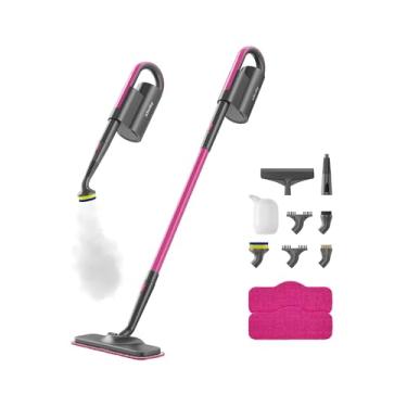 Imagem de Schenley Steam Mop Cleaner with Detachable Handheld Steamer for Cleaning Hardwood/Laminate Floor, Tiles and Grout, with 7-in-1 Multi-purpose Accessories and Washable Microfiber Pads