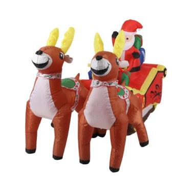 Imagem de Decorações De Natal Infláveis Para O Jardim, Papai Noel Em Trenó Com D