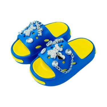 Imagem de Chinelos De Eva Para Meninos E Meninas Com Estampa De Urso Prateado, S