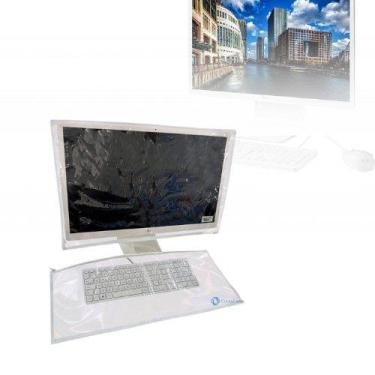 Imagem de Capa computador all in one monitor 22,23 e 24 pol + teclado com zíper 