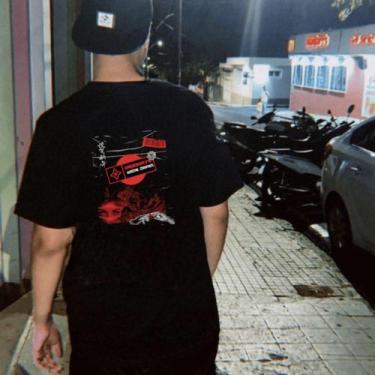 Imagem de Camiseta Preta Estampa Orizzonte Japan nas Costas 100% Algodão - Orizz