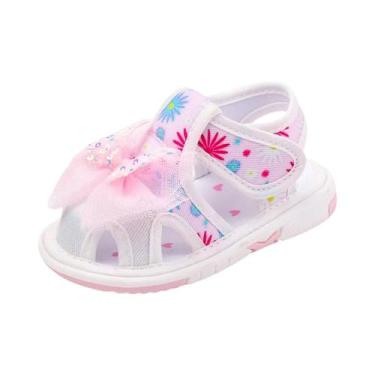 Imagem de Sapatos Para Bebês Meninas Pré-andantes Com Sola Macia De TPR E Design