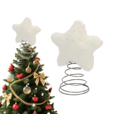 Imagem de Asixxsix Topper de árvore de Natal, Topper de árvore de Estrela de Natal de Pelúcia, Enfeite de de de Estrela de Copa para Festa de, Decoração de Casa de Férias, 6,5 X (Azul)