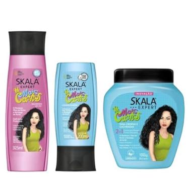 Imagem de Kit Skala Mais Cachos : Shampoo 325 ml e Condicionador 200 ml + Mascara de Tratamento 1 Kg
