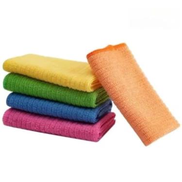 Imagem de Kit 20 Panos de Microfibra 30x30cm Multiuso Super Absorvente para Limpeza de Cozinha, Vidros, Carro e Uso Diário (15)