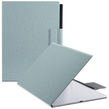 Imagem de BOZHUORUI Capa magnética para iFlytek AINOTE 2 (27 cm, lançado em 2025) | Design de fivela de caneta | com hibernar/despertar automático | fina e leve | capa inteligente de couro PU (verde sálvia)