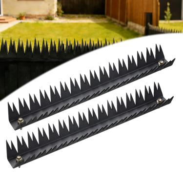 Imagem de Bird Spikes Dissuasor Pacote com 12 Caltrops Spikes Duráveis e à Prova de Ferrugem Espigões de Esquilo Antiescalada Espigões de Cerca Fácil de Instalar Espigões Dissuasores de Pássaros para Guaxinim