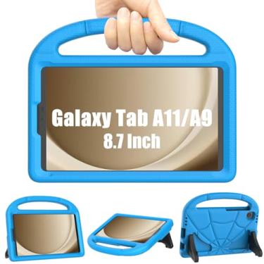 Imagem de Capa infantil para Samsung Galaxy Tab A11 22.1 cm 2025 / A9 22.1 cm 2023 / A7 Lite 8,7 polegadas 2021, leve à prova de choque com suporte para Galaxy Tab A7 Lite (SM-T220/T225/T227) - Azul