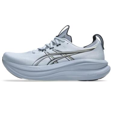 Imagem de ASICS Tênis de corrida masculino Gel-Nimbus 28, Cinza azul/preto, 41