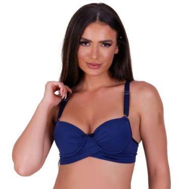 Imagem de Sutiã com Bojo Base Cruzada Alça Reforçada P ao XGG Alice - NAKA MODAS