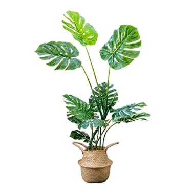 Imagem de SLGGPJBU Plantas falsas planta artificial árvore monstera artificial planta simulação vaso árvore falsa bonsai interior exterior sala de estar hotel quarto decoração plantas artificiais interior