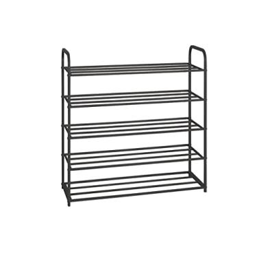 Imagem de Organizador de sapateira de 4 níveis, sapateira de ferro forjado, organizador de sapatos, organizador de sapatos e botas - entrada, corredor, armário, prateleira de sapatos para quarto (cor: B) (um