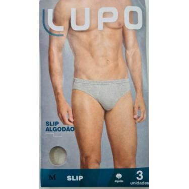 Imagem de Kit 3 Cuecas Slip Algodão Adulto Lupo 515., P, Preto grafite, Cinza