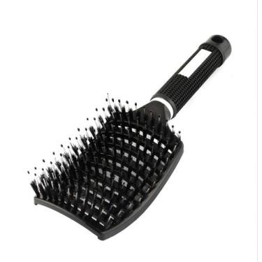Imagem de Escova Raquete Vazada Pente Profissional Massagem Desembaraça Anti Que