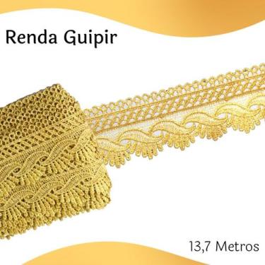 Imagem de Renda Guipír Ouro - Rolo Com 13,7 Metros - Chl589 - Nybc