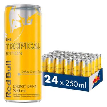 Imagem de Energético Red Bull Tropical Lata 250ml 24 Unidades, Frutas tropicais,