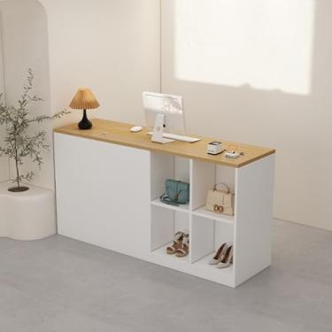 Imagem de Recepção, balcão de check-out, balcão de recepção, balcão de recepção de dinheiro, mesa de cheque, mesa de recepção moderna, balcão de recepção, mesa de recepção pequena, mesa de recepção de salão