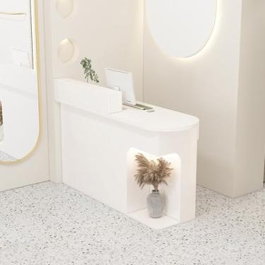 Imagem de Mesa de recepção pequena, mesa de recepção, balcão de recepção, mesa de cheque, mesa de recepção moderna, balcão de recepção, mesa de recepção de salão, balcão, balcão de embrulho, caixa de check-out