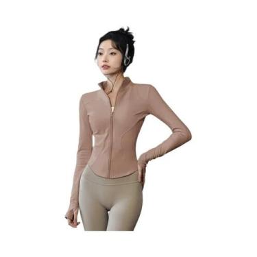 Imagem de Jaqueta Esportiva Feminina De Manga Longa Para Fitness E Yoga, Casaco 