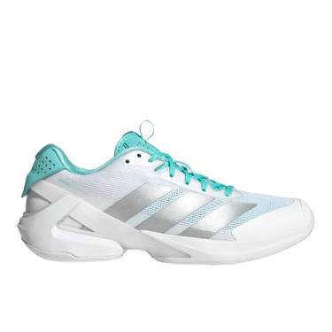 Imagem de adidas Tênis feminino Ftwwht/Powplu/Aurplu Adizero Ubersonic 5 W NM FTWR whitePowder Aurora Plum 38 EUA, Branco/prata metálico/tonelada menta, 9 Wide