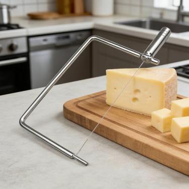 Imagem de Acessórios para fatiadores de queijo, componentes de cortador de queijo de aço inoxidável - Este fatiador de queijo é excelente para fazer tábuas de queijo que podem ser oferecidas como presentes.