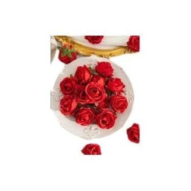 Imagem de Flores Artificiais De Rosa De Seda 100 Peças Para Decoração De Casamen