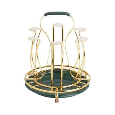 Imagem de Suporte Criativo Redondo De Metal Para Copos De Vidro, Resistente a Im