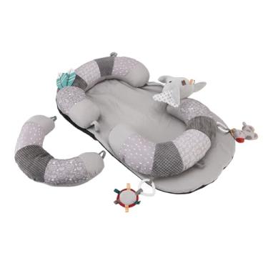 Imagem de Generic Conjunto de Tapete Macio para Barriga e Travesseiro de Apoio para Bebês para Melhorar o Desenvolvimento Físico, Tapete Multifuncional para Recém-nascidos Com Brinquedos Removíveis
