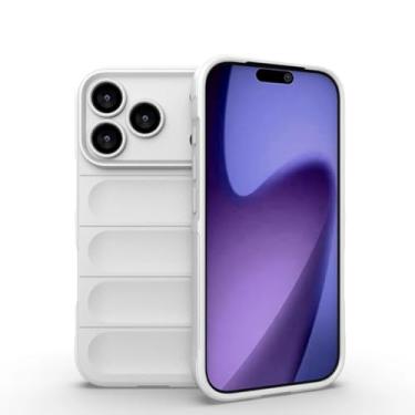 Imagem de Capa protetora macia e resistente a impactos para iPhone Air 16e 16 15 14 13 12 11 Pro Max Plus (para iPhone 14 Pro/Marfim)
