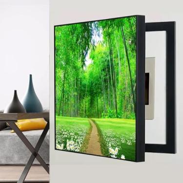 Imagem de Capa de caixa de disjuntor, capa de painel elétrico decorativo para caixas de fusíveis, decoração de parede elegante, design durável e funcional, perfeita para uso doméstico ou escritório